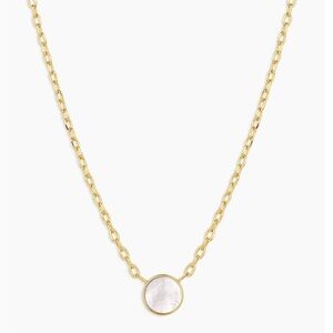 Gorjana Rose Marble Coin Necklace
